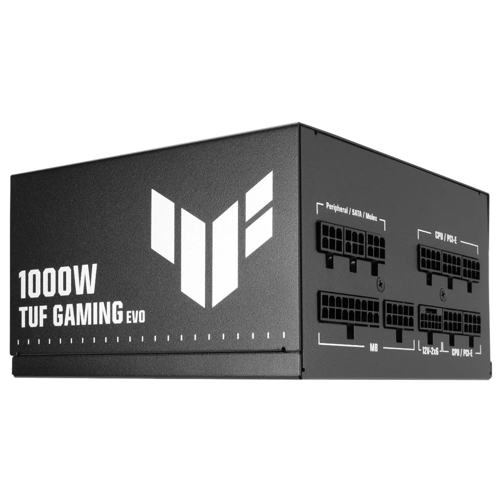ASUS TUF Gaming 1000W Gold EVO Power Supply, 80 PLUS Gold, ATX 3.1 and PCIe 5.1 Compatible, Active PFC, Dual-Ball Fan Bearings, Protective PCB Coating, TUF-GAMING-1000G-EVO