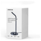 UGREEN USB Microphone Studio Recording MIC 90416, 16-Bit 48KHz, Omnidirectional Pickup, USB Plug-and-Play and 3.5mm Auxiliary Input