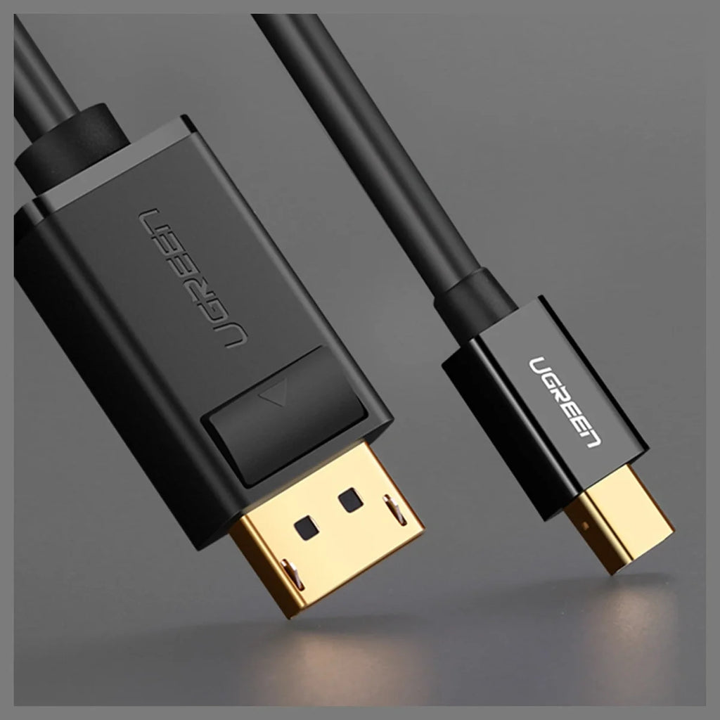 UGREEN MD105 Mini DisplayPort to DisplayPort Cable, 1.5M, Up to 2560x1600p at 60Hz, Up to 8.64Gbps, Gold-Plated Connectors, 10477