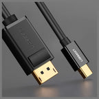 UGREEN MD105 Mini DisplayPort to DisplayPort Cable, 1.5M, Up to 2560x1600p at 60Hz, Up to 8.64Gbps, Gold-Plated Connectors, 10477