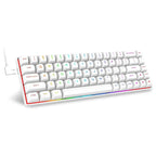 E-YOOSO HZ-68 Rapid Trigger Mechanical Keyboard with Hall Effect, Adjustable Magnetic Switch, RGB Backlit, Doubleshot PBT Keycaps, 68-Key Layout, 8000Hz Polling Rate, White