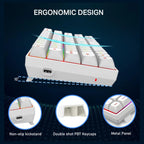 E-YOOSO HZ-68 Rapid Trigger Mechanical Keyboard with Hall Effect, Adjustable Magnetic Switch, RGB Backlit, Doubleshot PBT Keycaps, 68-Key Layout, 8000Hz Polling Rate, White