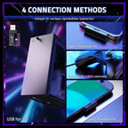 ATTACK SHARK L80 PRO Wireless Gaming Headset, 20ms Ultra-Low Latency, Dual Microphone System, Tri-Mode Bluetooth 5.3 2.4Ghz Wired, 40mm Speaker Drivers, 300mAh Battery