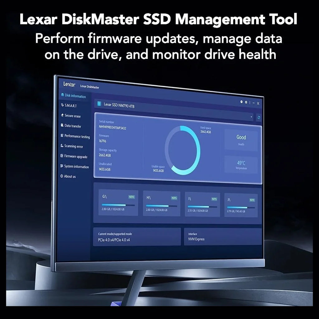Lexar NQ780 2TB Internal Solid State Drive, PCIe Gen4 NVMe M.2 2280, Up to 7000MB/s Read Speed, Compatible With PS5, LNQ780X002T-RNNNU