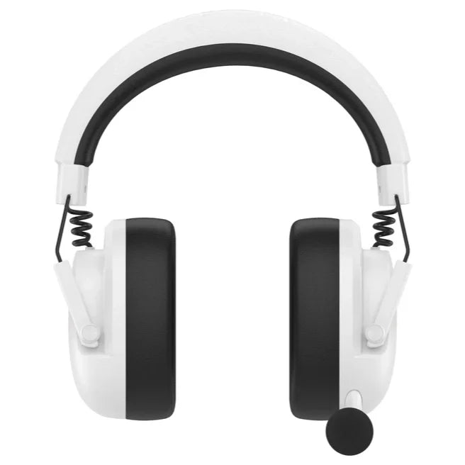 Bloody GR585 Gaming Wireless Headset, 2.4GHz Wireless and Bluetooth V5.3 and 3.5mm Wired Audio, 50mm Speaker Unit, 80H Playtime, 7-Color Backlit, White