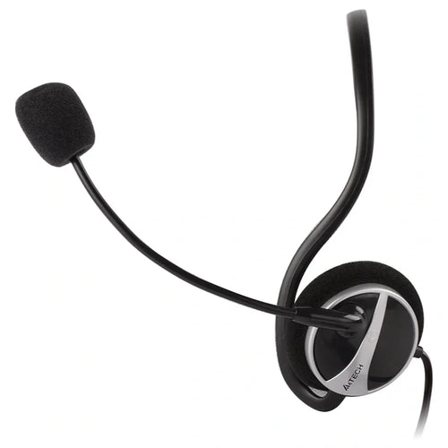 A4Tech HU-5P Neckband Headset, 40mm Driver, Inline Controls With Mic Mute, Rotatable Omnidirectional Noise-Cancelling Microphone