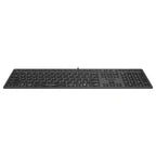 A4Tech FX60 Scissor Switch Keyboard, Illuminate White Backlit, Low Profile Chocolate Keycaps, Operating System Swap, Grey