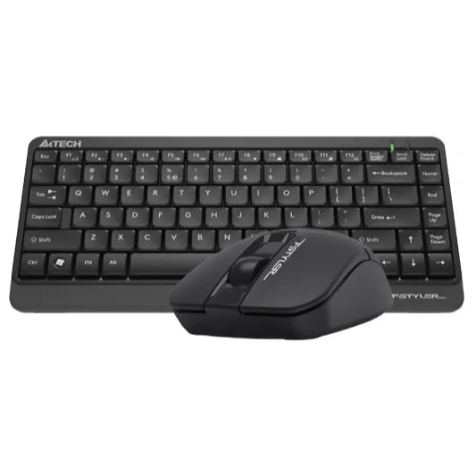 A4Tech Fstyler FG1112S Compact Desktop Set, 2.4GHz Wireless, Silent Clicks, 1200 DPI, Up to 12 Months Battery Life, Black