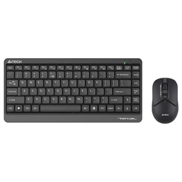 A4Tech Fstyler FG1112S Compact Desktop Set, 2.4GHz Wireless, Silent Clicks, 1200 DPI, Up to 12 Months Battery Life, Black