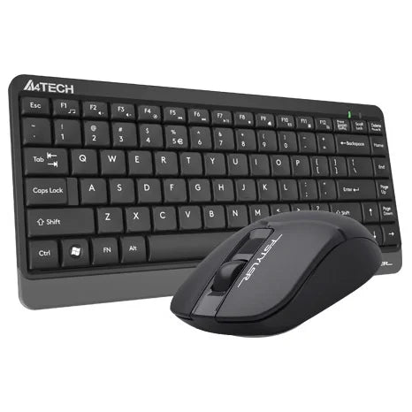A4Tech Fstyler FG1112S Compact Desktop Set, 2.4GHz Wireless, Silent Clicks, 1200 DPI, Up to 12 Months Battery Life, Black