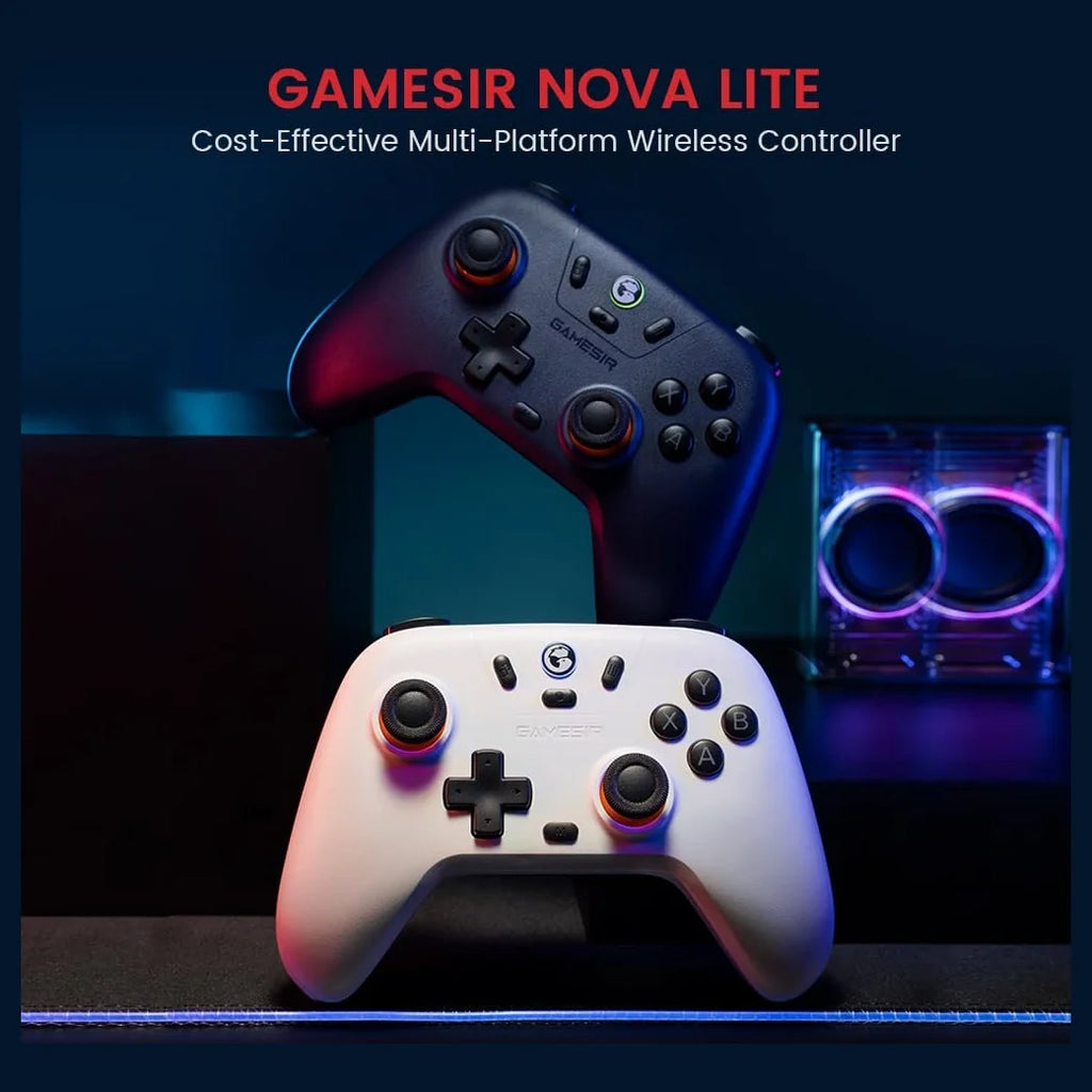 GameSir NOVA Lite Multiplatform Controller, Hall Effect Sticks, Tri-Mode Connectivity, Turbo Function, Multi-Function M Button, Space Purple