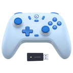 GameSir Nova Lite Wireless Controller for PC, Hall Effect Sticks and Trigger, Bluetooth and 2.4G Dongle and USB-C, Turbo and Rumble Vibration, Blue