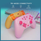 GameSir Nova Lite Wireless Controller for PC, Hall Effect Sticks and Trigger, Bluetooth and 2.4G Dongle and USB-C, Turbo and Rumble Vibration, Blue