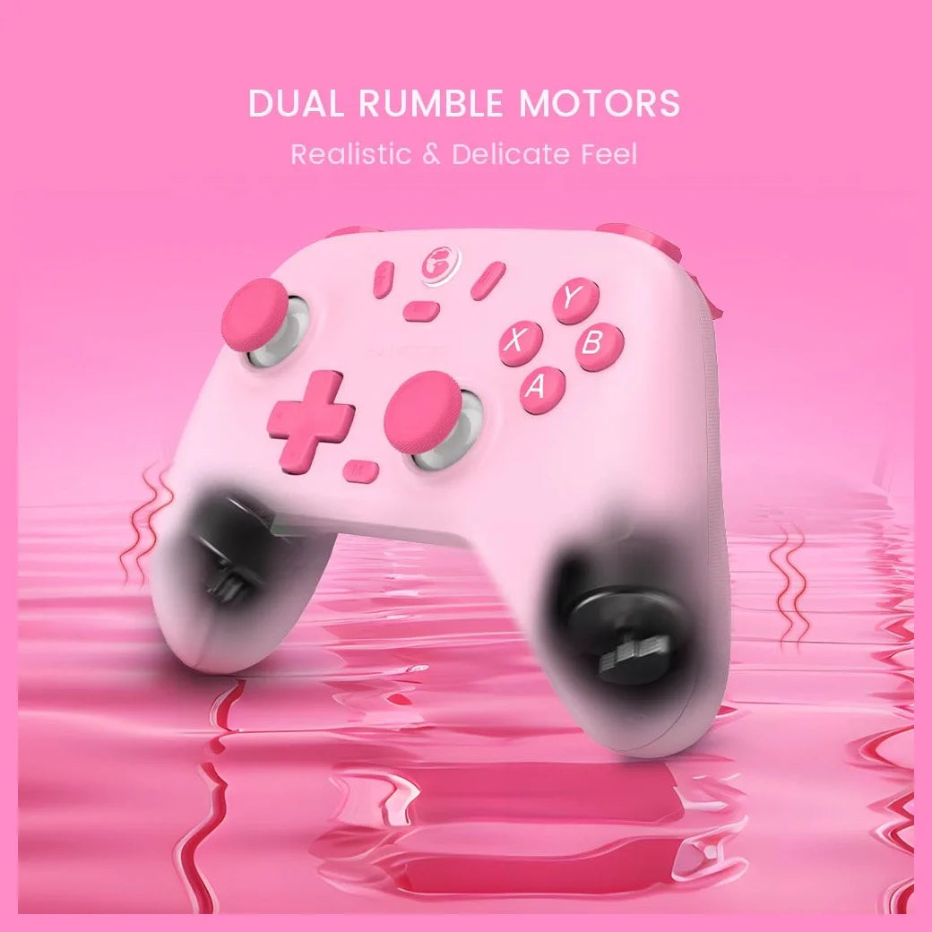 GameSir Nova Lite Wireless Controller for PC, Hall Effect Sticks and Trigger, Bluetooth and 2.4G Dongle and USB-C, Turbo and Rumble Vibration, Blue