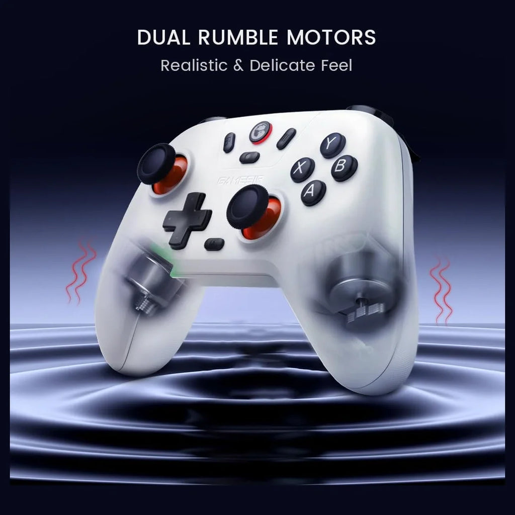GameSir Nova Lite Wireless Controller, Tri-Mode Bluetooth 2.4G Wireless Dongle And USB-C, Hall Effect Joysticks And Triggers, 600mAh Up to 10 Hours, Turbo And Rumble Vibration, Gray