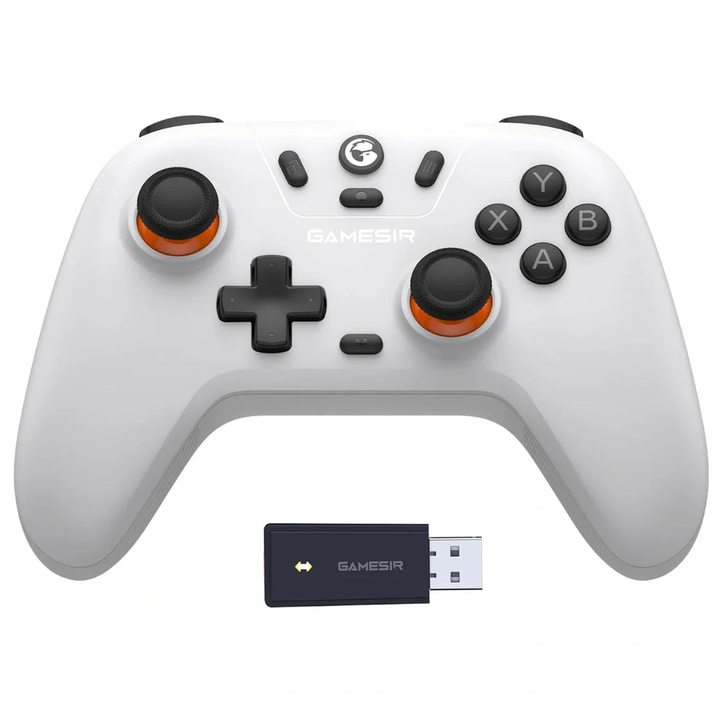 GameSir Nova Lite Wireless Controller, Hall Effect Sticks and Triggers, Bluetooth and 2.4G Dongle and USB-C, 20Hz Turbo, Rumble Vibration, For PC Android iOS Switch Steam Deck, White