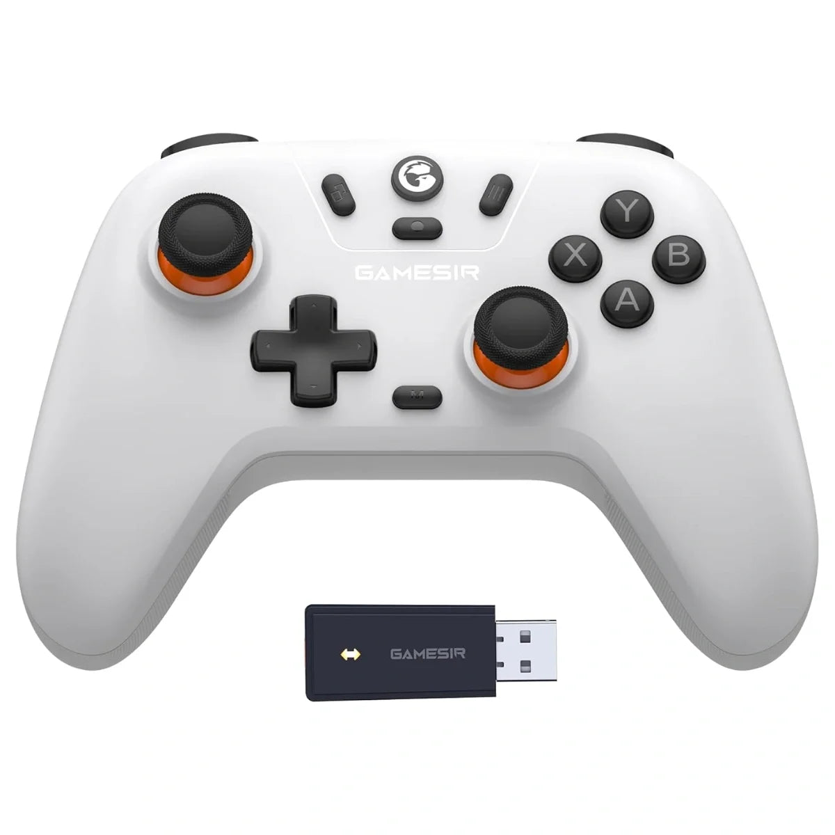 GameSir Nova Lite Wireless Controller, Hall Effect Sticks and Triggers, Bluetooth and 2.4G Dongle and USB-C, 20Hz Turbo, Rumble Vibration, For PC Android iOS Switch Steam Deck, White