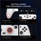 GameSir Nova Lite Wireless Controller, Hall Effect Sticks and Triggers, Bluetooth and 2.4G Dongle and USB-C, 20Hz Turbo, Rumble Vibration, For PC Android iOS Switch Steam Deck, White