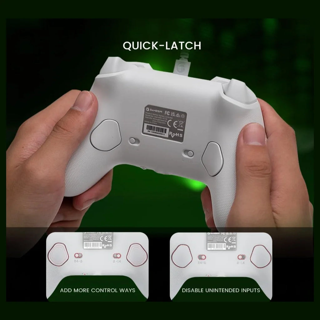 GameSir G7 SE Wired Controller, Hall Effect Joysticks and Hall Triggers, 2 Custom Backbuttons, 3.5mm Audio Jack, for Xbox Series X|S Xbox One and Windows 10/11, White