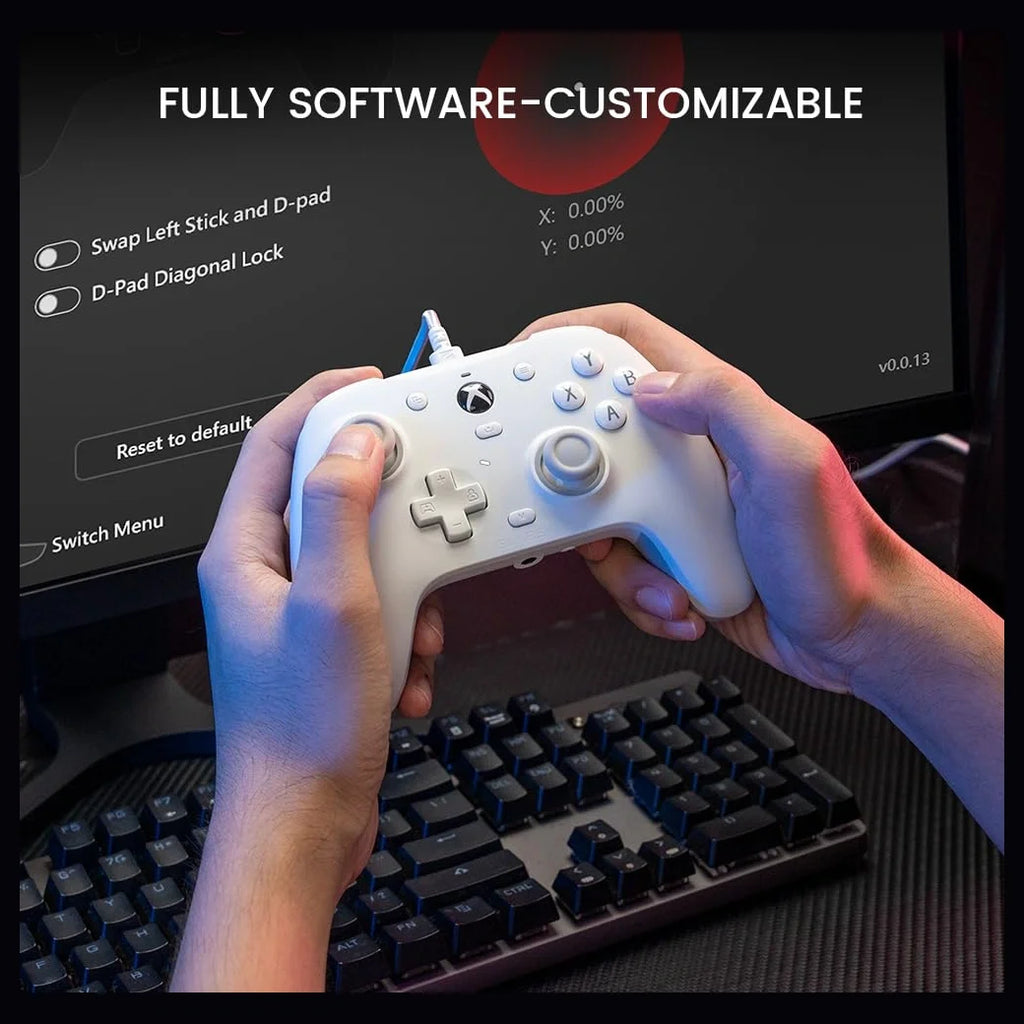 GameSir G7 HE Wired Xbox Controller, Hall Effect Sticks And Hall Effect Magnetic Triggers, Microswitch Face Buttons, 3.5mm Headphone Jack And Microphone Mute Button, White