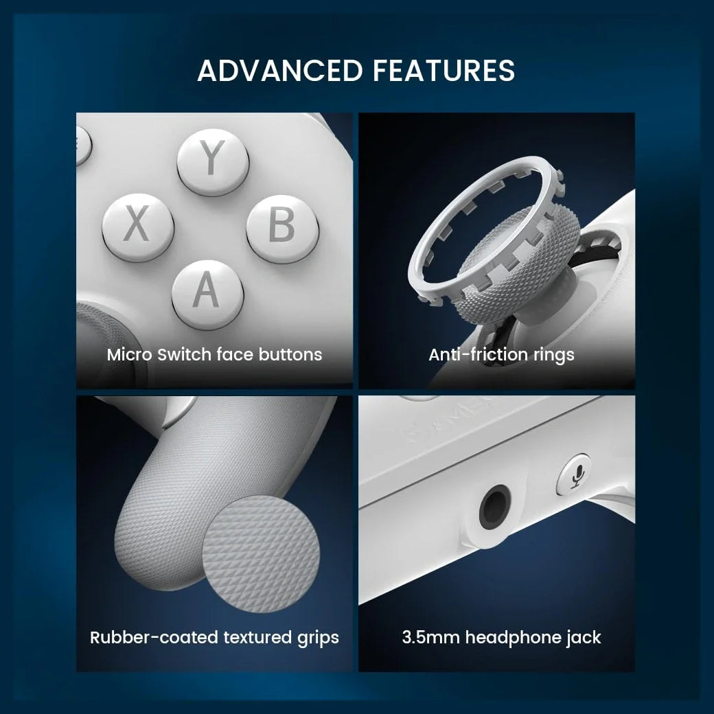 GameSir G7 HE Wired Xbox Controller, Hall Effect Sticks And Hall Effect Magnetic Triggers, Microswitch Face Buttons, 3.5mm Headphone Jack And Microphone Mute Button, White