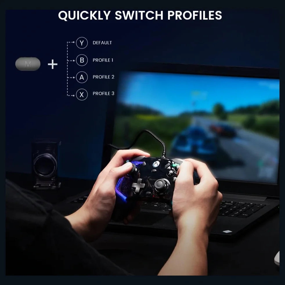 GameSir KALEID Wired Controller, Hall Effect Joysticks and Hall Trigger, Plug and Play, Xbox Series X|S, Xbox One, Windows 10/11 and Steam