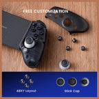GameSir G8 Plus Bluetooth Mobile Game Controller, Hall Effect Joysticks and Hall Trigger, 6-Axis Gyroscope, Dual Motor Vibration, Interchangeable Magnetic Components