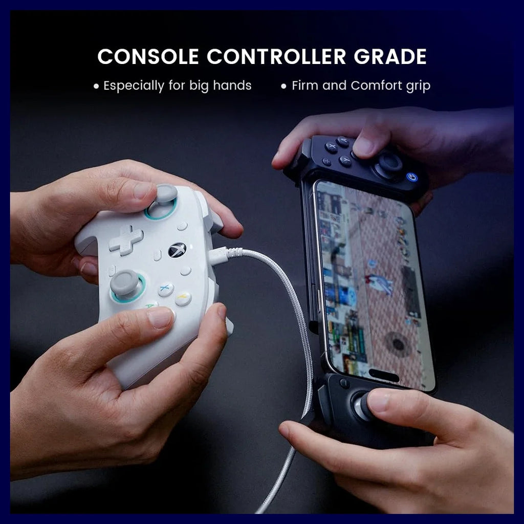 GameSir G8 Plus Bluetooth Mobile Game Controller, Hall Effect Joysticks and Hall Trigger, 6-Axis Gyroscope, Dual Motor Vibration, Interchangeable Magnetic Components