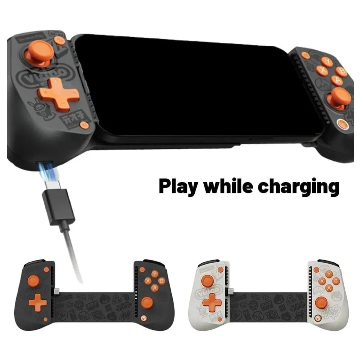 GameSir X5 Lite ZENLESS Type-C Mobile Gaming Controller, Hall Effect Sticks, Pass-Through Charging, Turbo Function, Software Customization, Moon White