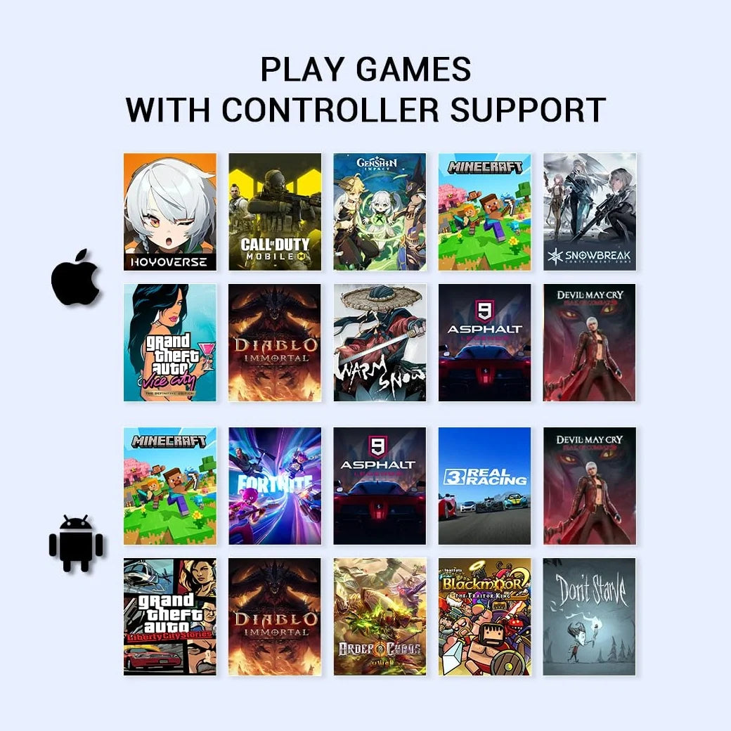 GameSir X5 Lite Mobile Gaming Controller for Android, Hall Effect Joystick, Stretchable up to 213mm, Type-C Connection, Pass-through Charging, Black