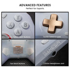 GameSir Cyclone 2 Multiplatform Wireless Controller, TMR Electromagnetic Joysticks, Hall Effect Switch Triggers, 1000Hz Report Rate, 6-Axis Gyro, White