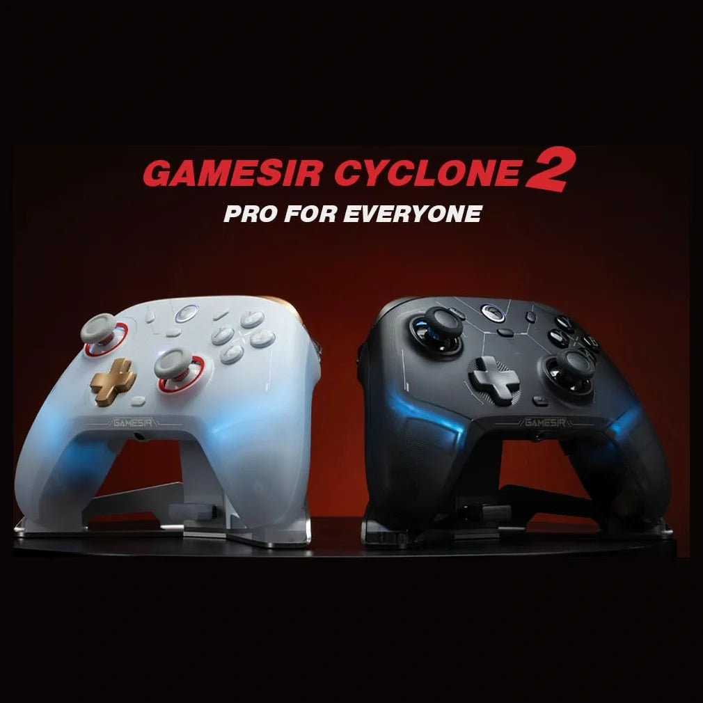 GameSir Cyclone 2 Wireless PC Controller, 1000Hz, TMR Joysticks, Hall Effect and Micro 2-in-1 Triggers, Charging Dock, Black