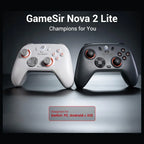 GameSir Nova Lite 2 Wireless PC Controller, Hall Effect Sticks And Triggers, 2.4G And Wired 1000Hz Polling Rate, Remappable Buttons, Compatible With PC Switch Steam Android iOS, White