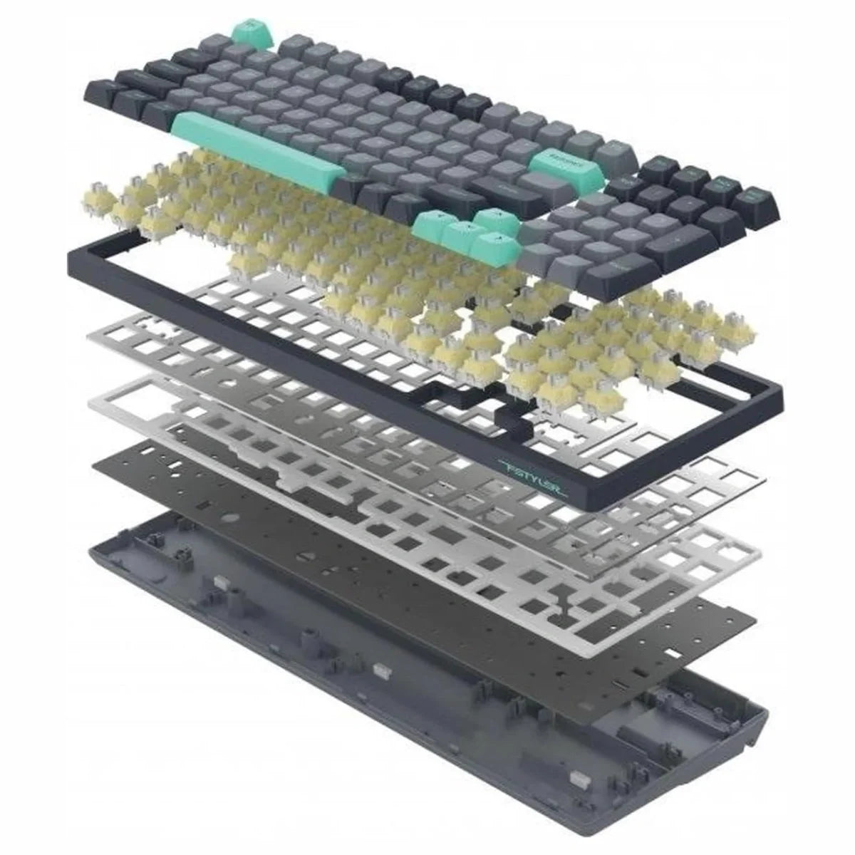A4Tech FS300 Hot-Swappable Mechanical Gaming Keyboard, 98-Key, White Backlit, 1ms Key Response, 1000Hz Report Rate