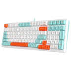A4Tech FS300 Hot-Swappable Mechanical Gaming Keyboard, 98-Key, White Backlit, 1ms Key Response, 1000Hz Report Rate