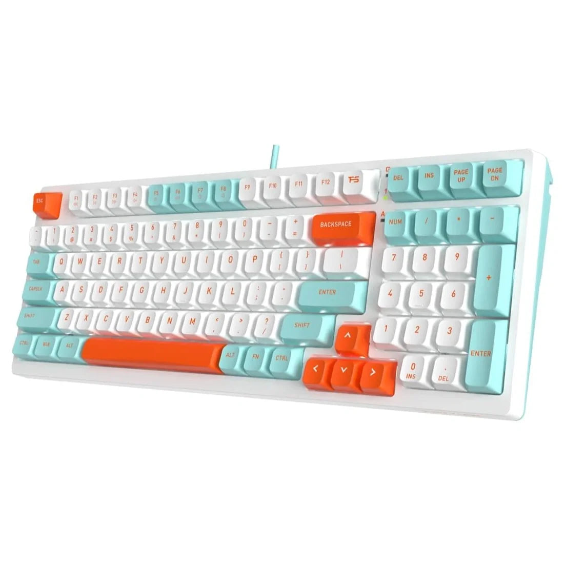 A4Tech FS300 Hot-Swappable Mechanical Gaming Keyboard, 98-Key, White Backlit, 1ms Key Response, 1000Hz Report Rate