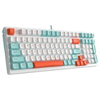 A4Tech FS300 Hot-Swappable Mechanical Gaming Keyboard, 98-Key, White Backlit, 1ms Key Response, 1000Hz Report Rate