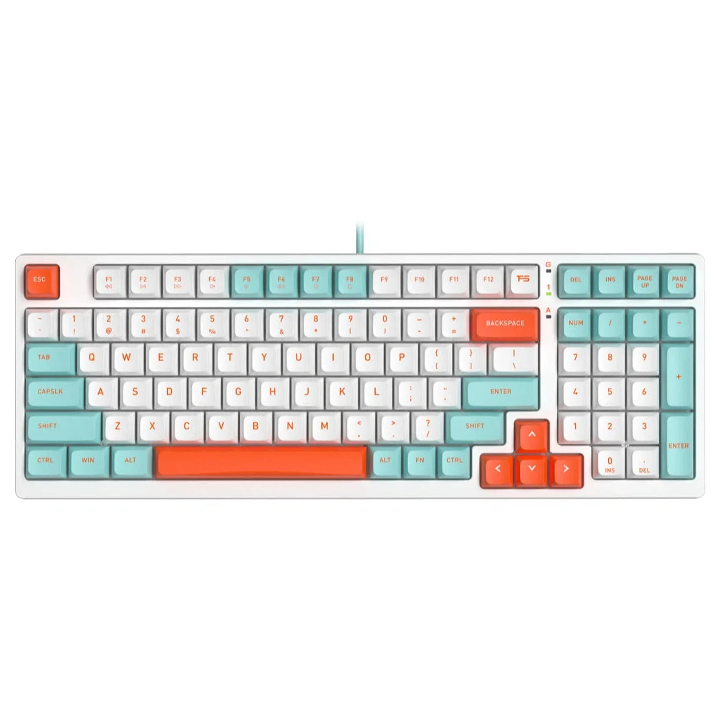 A4Tech FS300 Hot-Swappable Mechanical Gaming Keyboard, 98-Key, White Backlit, 1ms Key Response, 1000Hz Report Rate