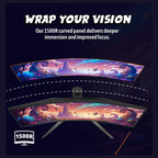 AOC CU34G4H 34 Inch Curved Gaming Monitor, 3440x1440 UWQHD VA 200Hz, 0.3ms MPRT, Adaptive-Sync and HDR Ready, DP1.4 and HDMI2.0