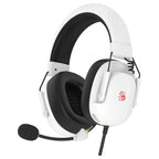 Bloody G585 Gaming Headset, 7.1 Virtual Surround Sound, 50mm Speaker Unit, Detachable Noise Cancelling Single-Directional Mic, USB Plug, White