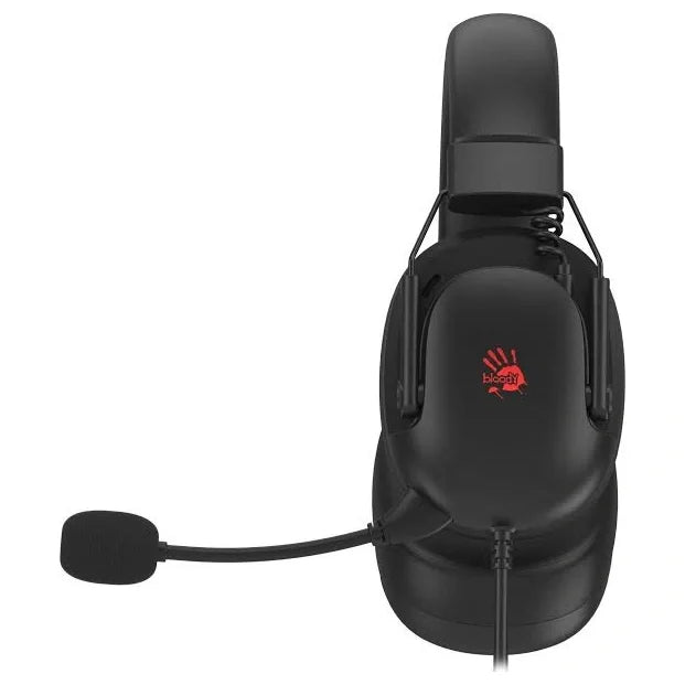 Bloody G585 Gaming Headset, 7.1 Virtual Surround Sound, 50mm Speaker Unit, Noise Cancelling Detachable Single-Directional Mic, 7-Color Cycle Backlit, Black