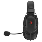 Bloody G585 Gaming Headset, 7.1 Virtual Surround Sound, 50mm Speaker Unit, Noise Cancelling Detachable Single-Directional Mic, 7-Color Cycle Backlit, Black
