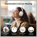 UGREEN HiTune MAX 5C Bluetooth Headphones, LDAC Audio Decoding, Adaptive Noise Cancellation, 45hrs Battery Life, White