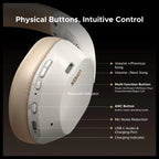 UGREEN HiTune MAX 5C Bluetooth Headphones, LDAC Audio Decoding, Adaptive Noise Cancellation, 45hrs Battery Life, White