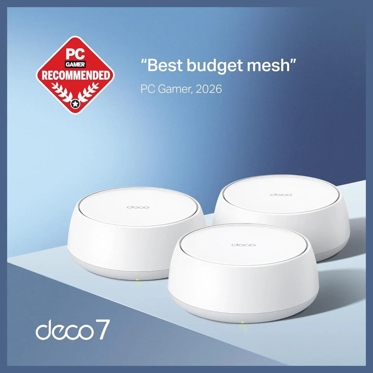 TP-Link Deco BE25 WiFi 7 Mesh Wi-Fi System, BE5000 Dual-Band 5Gbps, Covers Up To 6,600 Sq.Ft, 2x2.5G Ports, 3-Pack