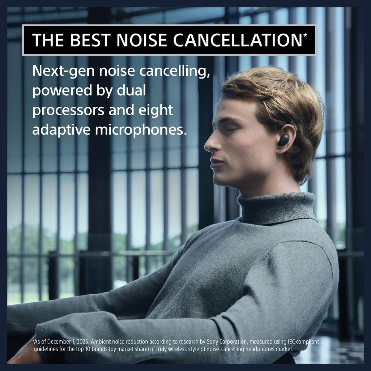 Sony WF-1000XM6 Truly Wireless Headphones, Best Noise Cancelling, HD Noise Cancelling Processor QN3e, Ultra Clear Calls, Up to 24 Hours Battery, Bluetooth, Platinum Silver