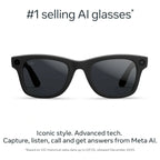 Meta Ray-Ban Gen 2 Wayfarer Large Smart AI Glasses, 3K Ultra HD Video Recording, 12MP Ultra-Wide Camera, Up to 8 Hours Battery Life, Transitions Grey Lenses, RW4012, Polar Gradient Graphite