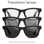 Meta Ray-Ban Gen 2 Wayfarer Large Smart AI Glasses, 3K Ultra HD Video Recording, 12MP Ultra-Wide Camera, Up to 8 Hours Battery Life, Transitions Grey Lenses, RW4012, Polar Gradient Graphite