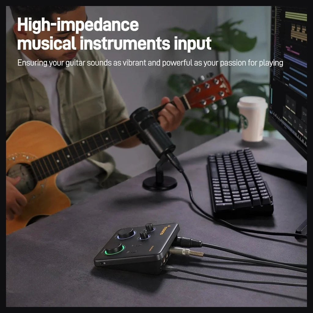 Maono PS22 Lite Audio Interface, Wireless Lavailar Microphone for Content Creation