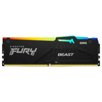 Kingston FURY Beast Black RGB 16GB 5600MT/s DDR5 CL40 DIMM Desktop Gaming Memory, Intel XMP 3.0, KF556C40BBA-16